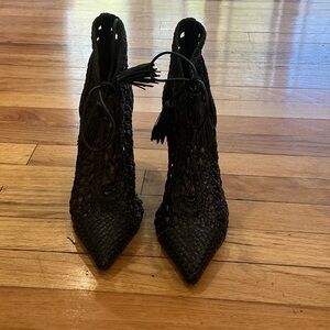 Ulla Johnson Black Lace Up Boots